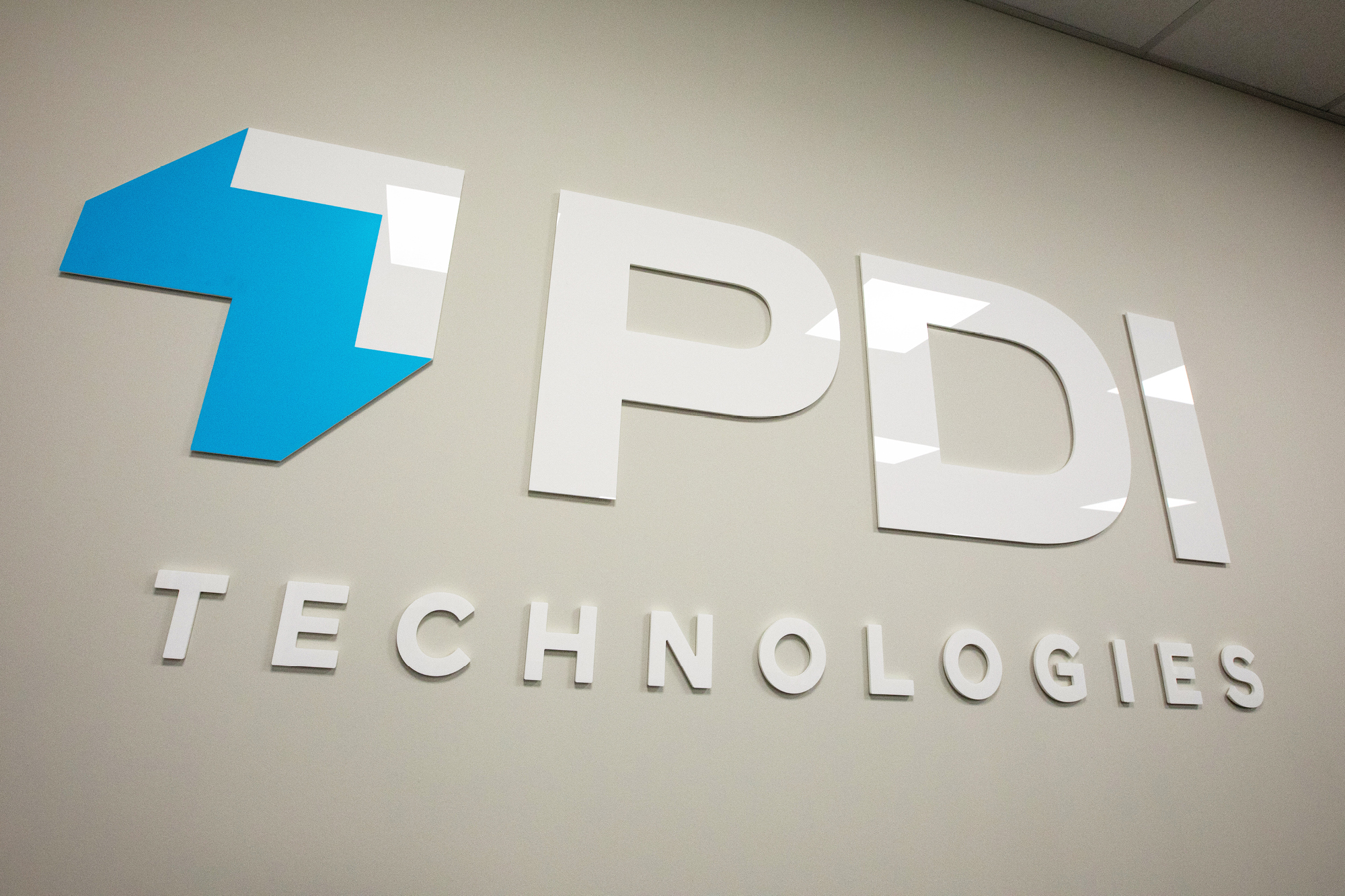 Logo signage with wording PDI Technologies
