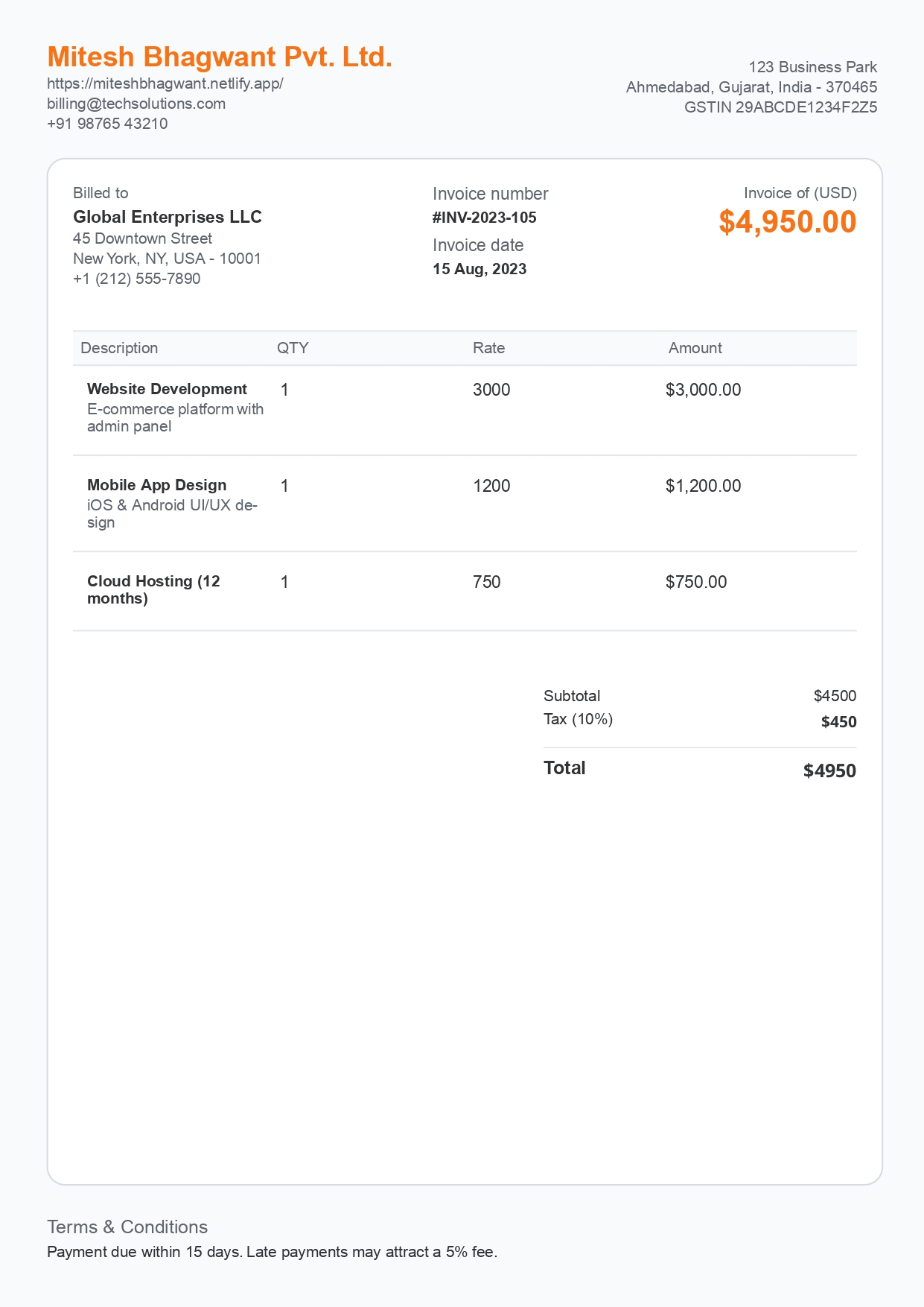 Default Invoice