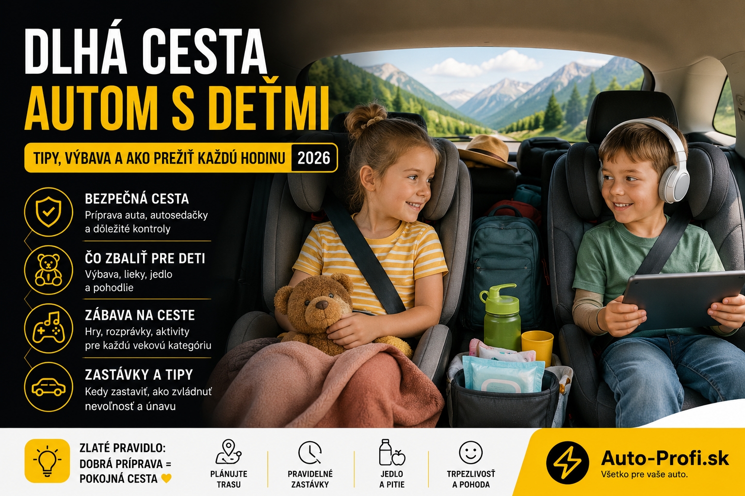 Dlhá cesta autom s deťmi 2026: tipy, výbava a ako prežiť každú hodinu