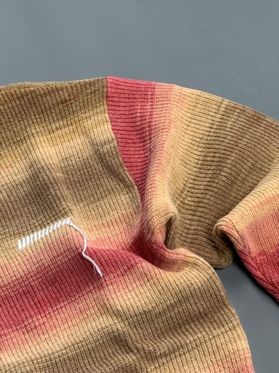 Ombre stripe knit sweatshirt view 3