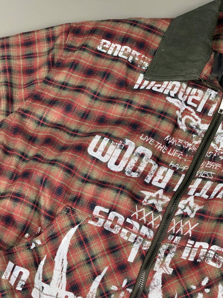 Plaid bomber jacket view 8