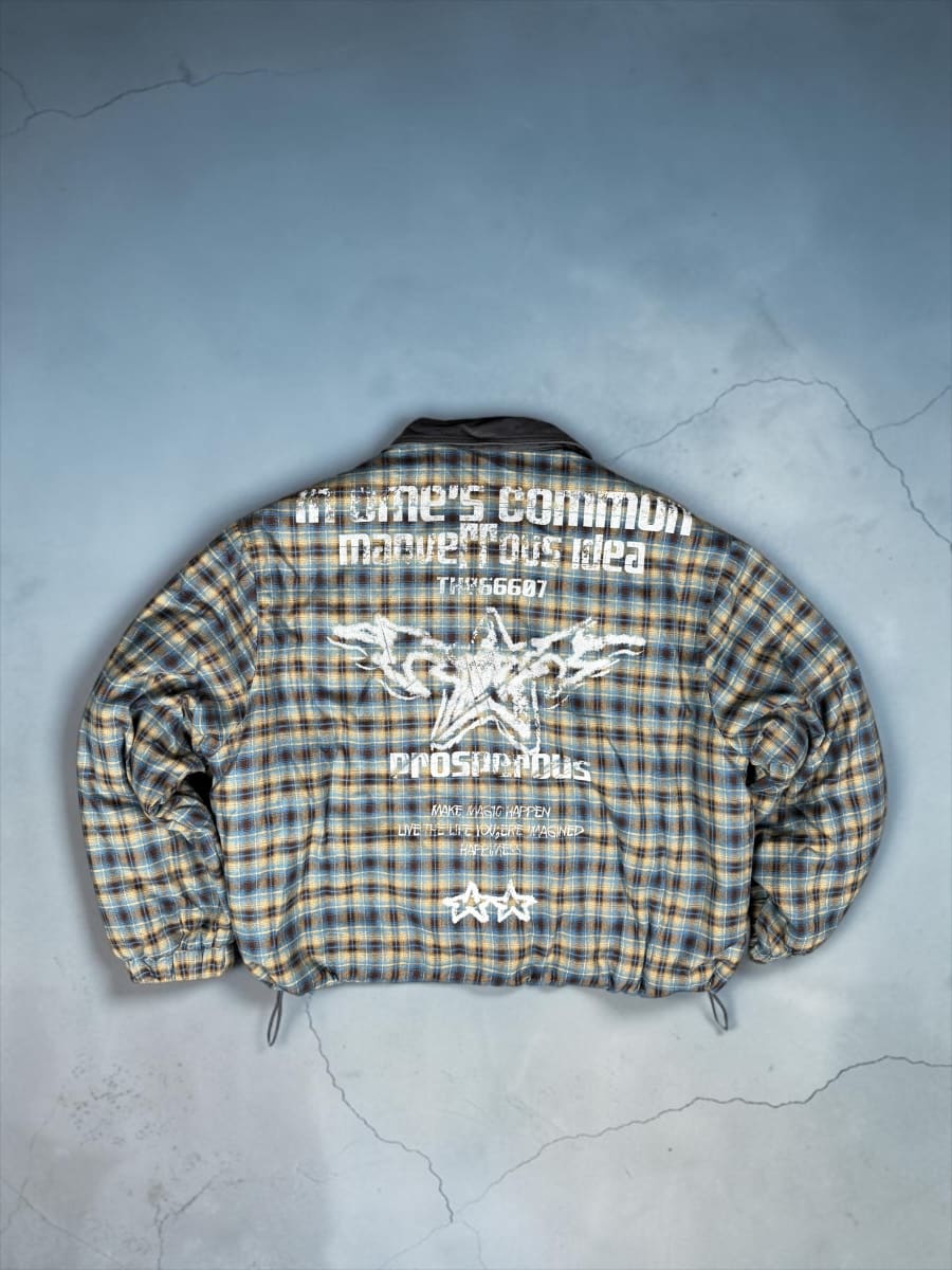 Plaid bomber jacket view 4