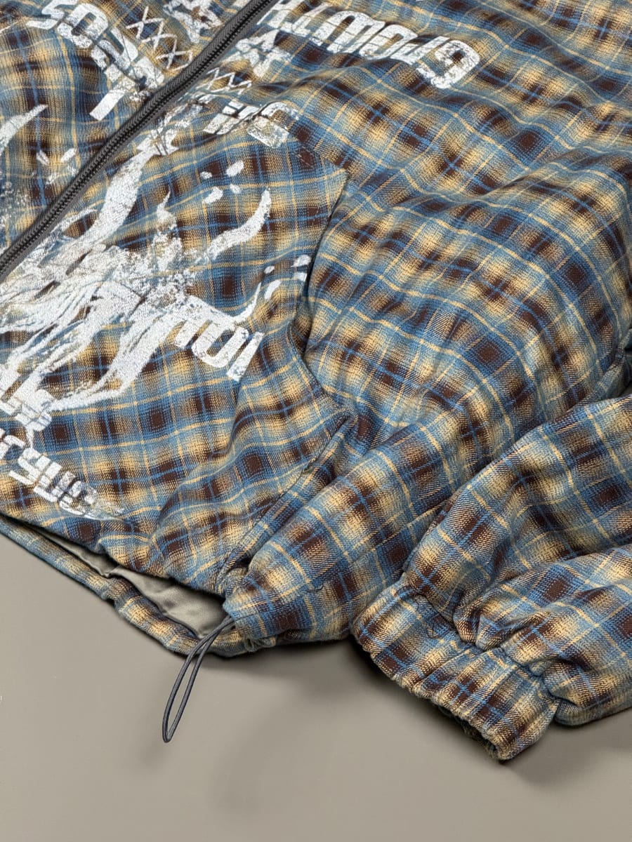 Plaid bomber jacket view 5