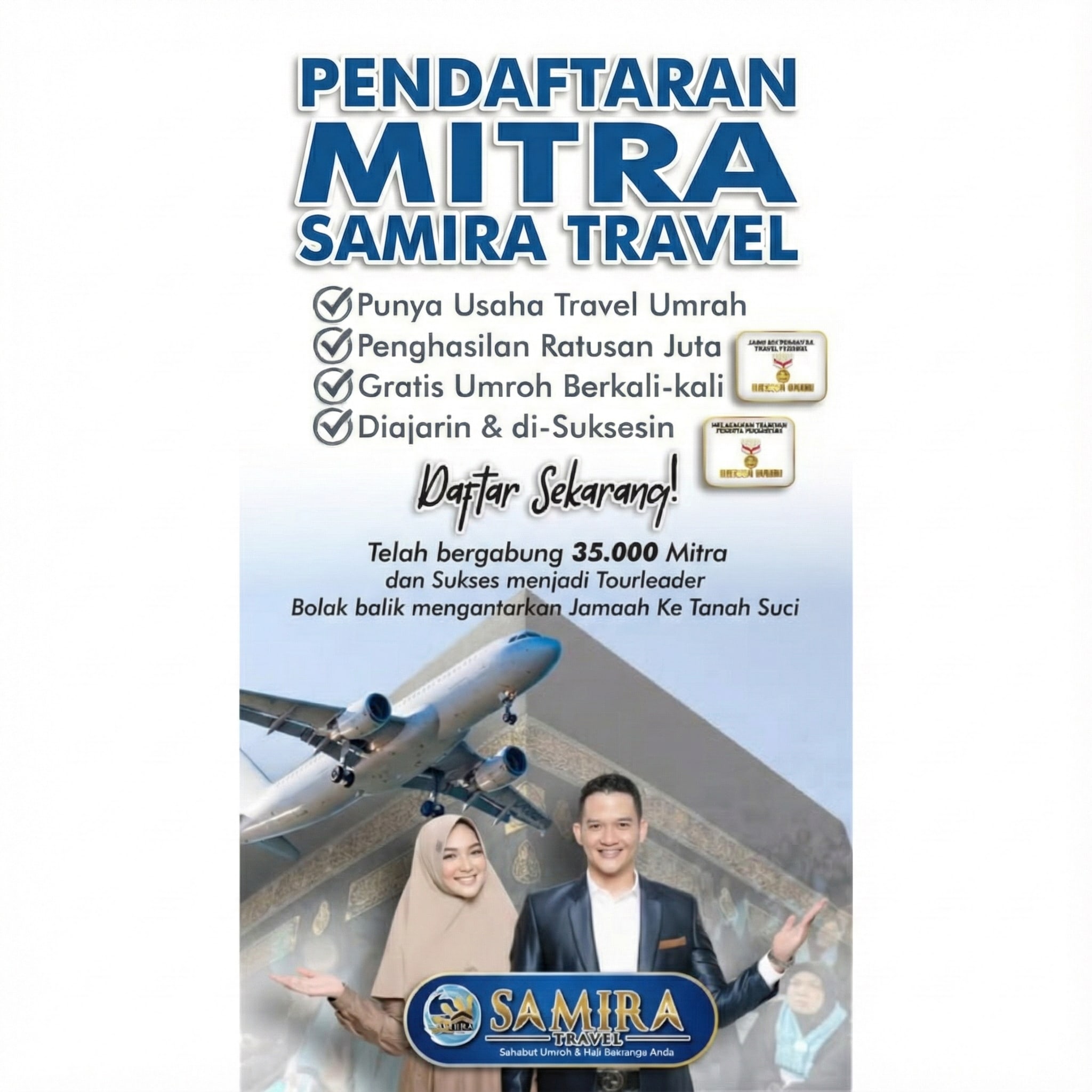 Brosur Pendaftaran Mitra Samira Travel Surabaya - Daftar sekarang dan dapatkan keuntungan menarik