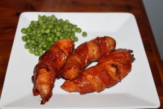 Sweet and Spicy Bacon Wrapped Chicken 