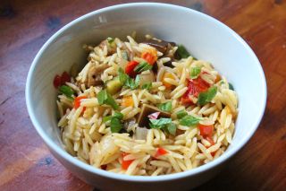 Roasted Veggies with Orzo