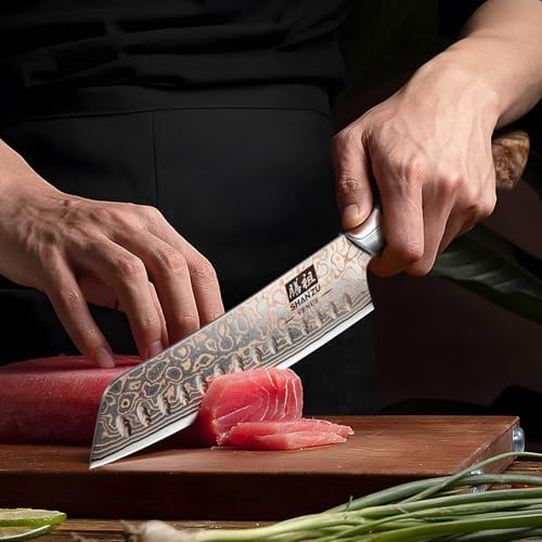 Vue 7 de Shan Zu Couteaux Santoku