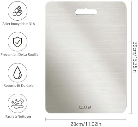 Vue 2 de Planche Decouper Inox