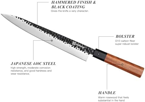 Vue 4 de Keemake Couteau Japonais Cuisine