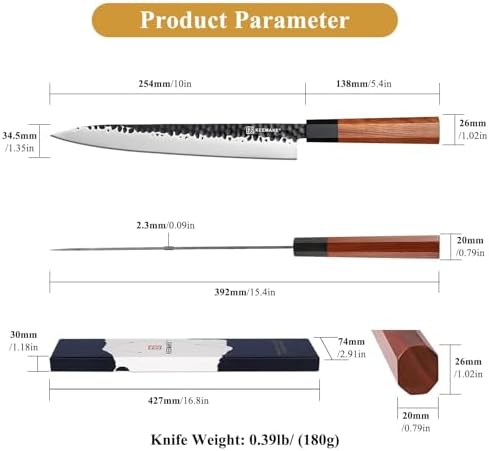 Vue 6 de Keemake Couteau Japonais Cuisine