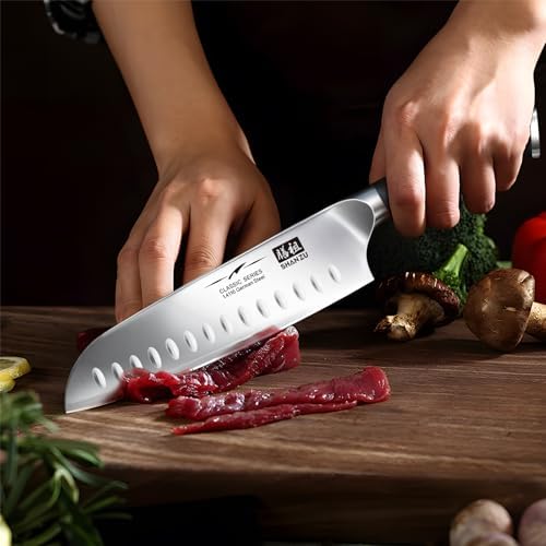 Vue 5 de Shan Zu Couteau Santoku