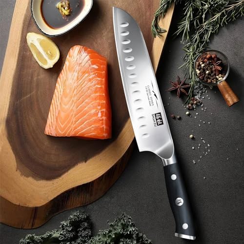Vue 6 de Shan Zu Couteau Santoku