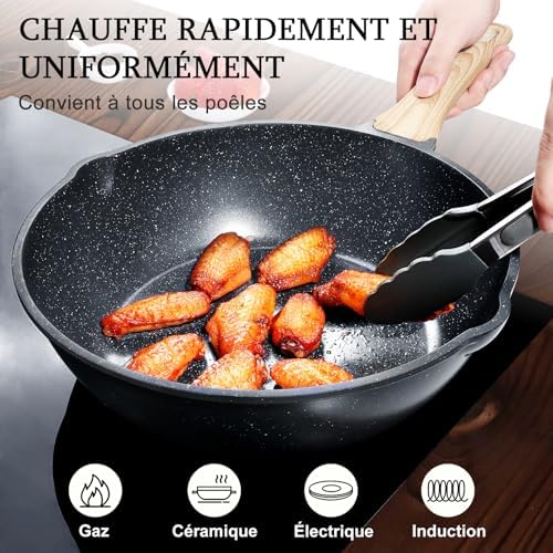 Vue 5 de Poele Antiadhesive Avec Couvercle