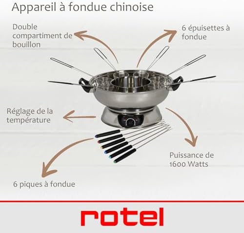 Vue 3 de Rotel Appareil Fondue