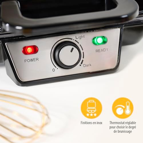 Vue 4 de Gaufrier Tristar Wf Noir