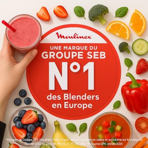 Vue 2 de Moulinex Mix Move Blender