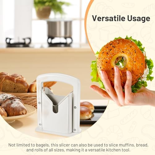 Vue 3 de Trancheuse Bagels Avec