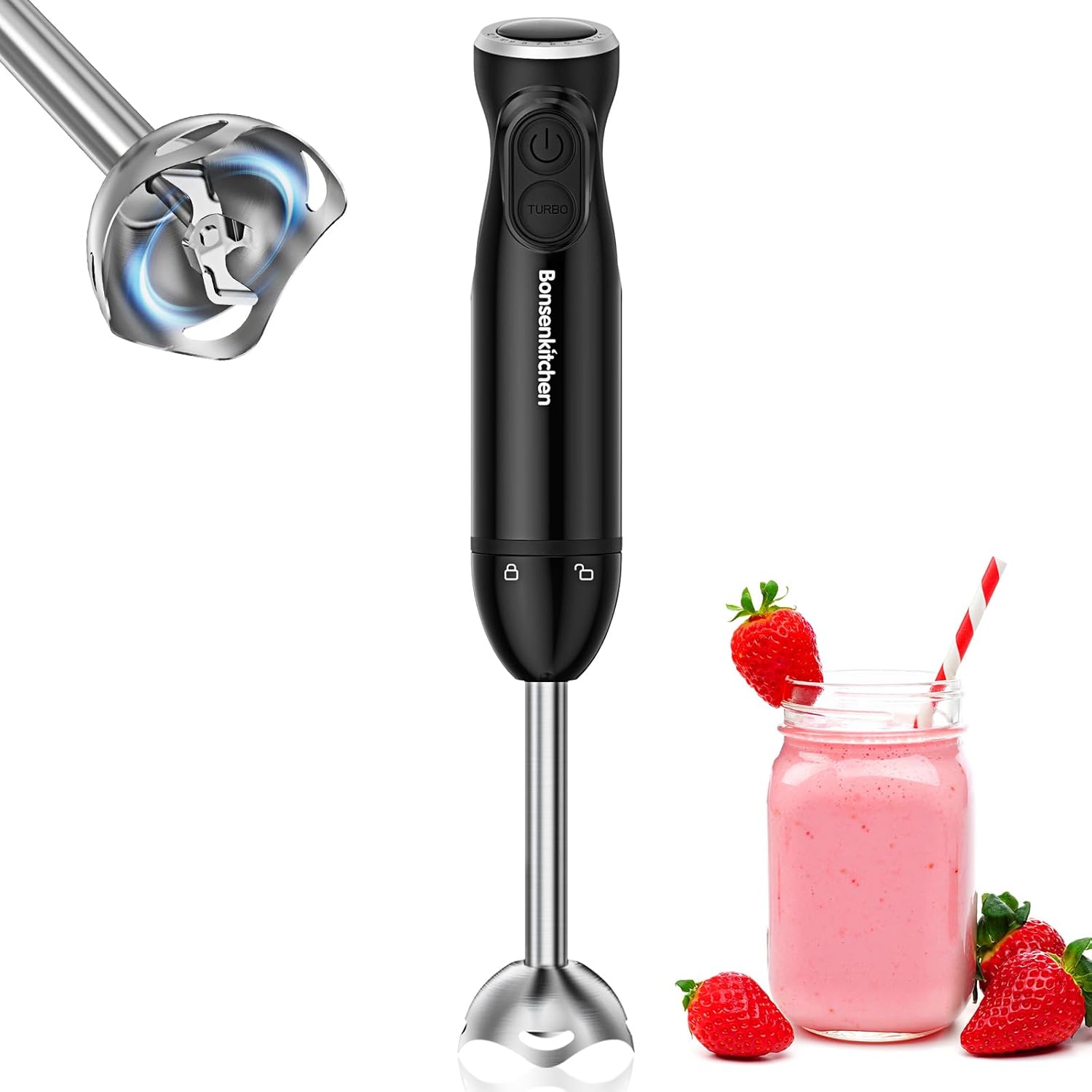 Bonsenkitchen Mixeur Plongeant