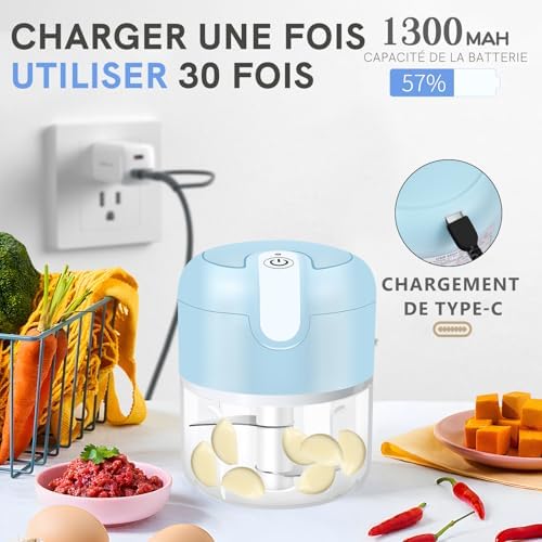 Vue 3 de Easyspeed Hachoir Electriquemixeur Blenderhachoir