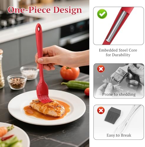 Vue 5 de Euqvunn Pcs Pinceau Cuisine