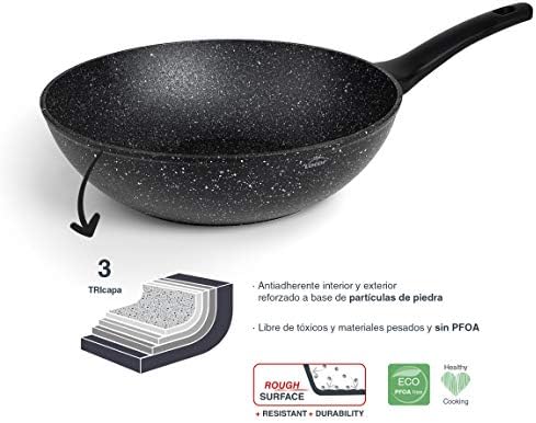 Vue 3 de Lacor Poele Wok Antiadhesive