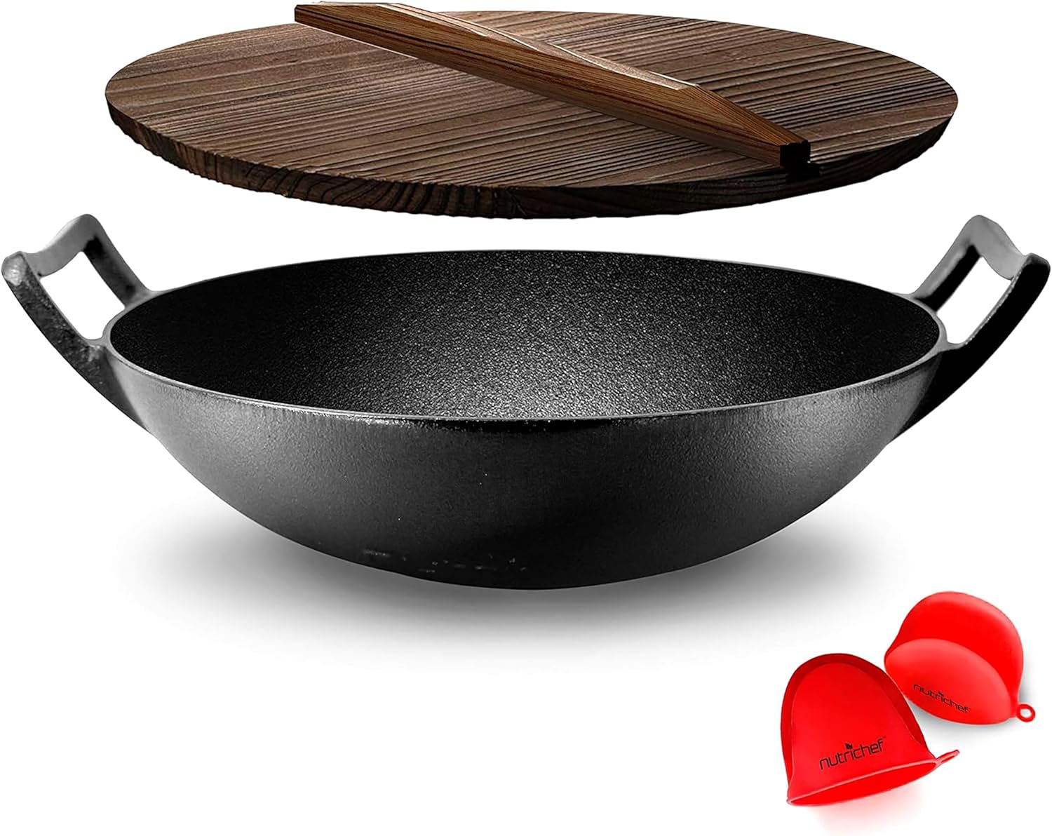 Nutrichef Wok En Fontepreassaisonnee