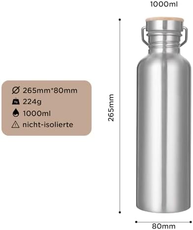 Vue 2 de Gourde En Acier Inoxydable