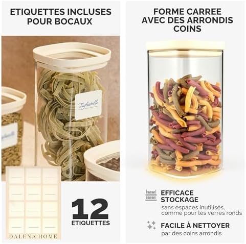 Vue 3 de Dalena Home Bocaux Verre