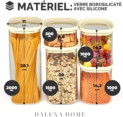 Vue 5 de Dalena Home Bocaux Verre