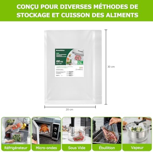 Vue 3 de Bonsenkitchen Sacs Sous Vide