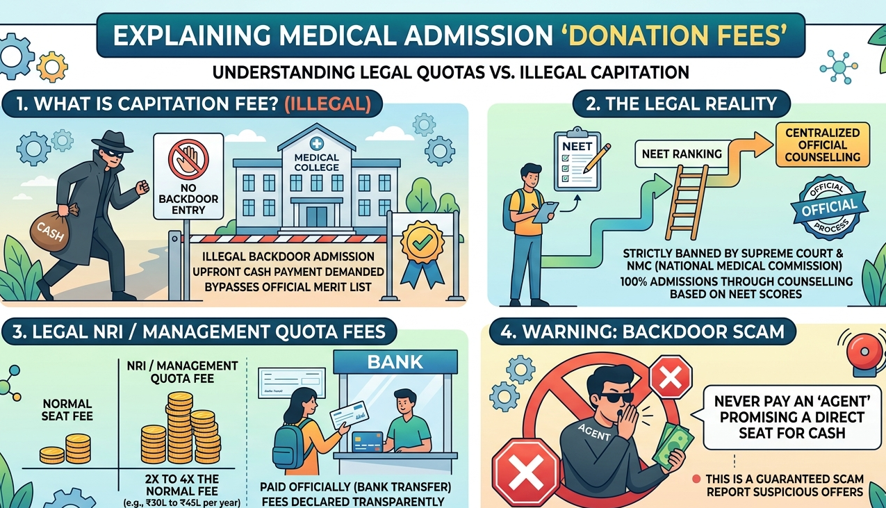 Capitation/donation fee explanation