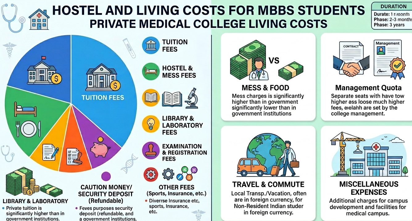 Hostel and living costs for MBBS students