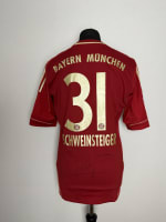 Bayern München 2011/12 Match Worn / Issued Shirt — Bastian Schweinsteiger, signed — back nameset
