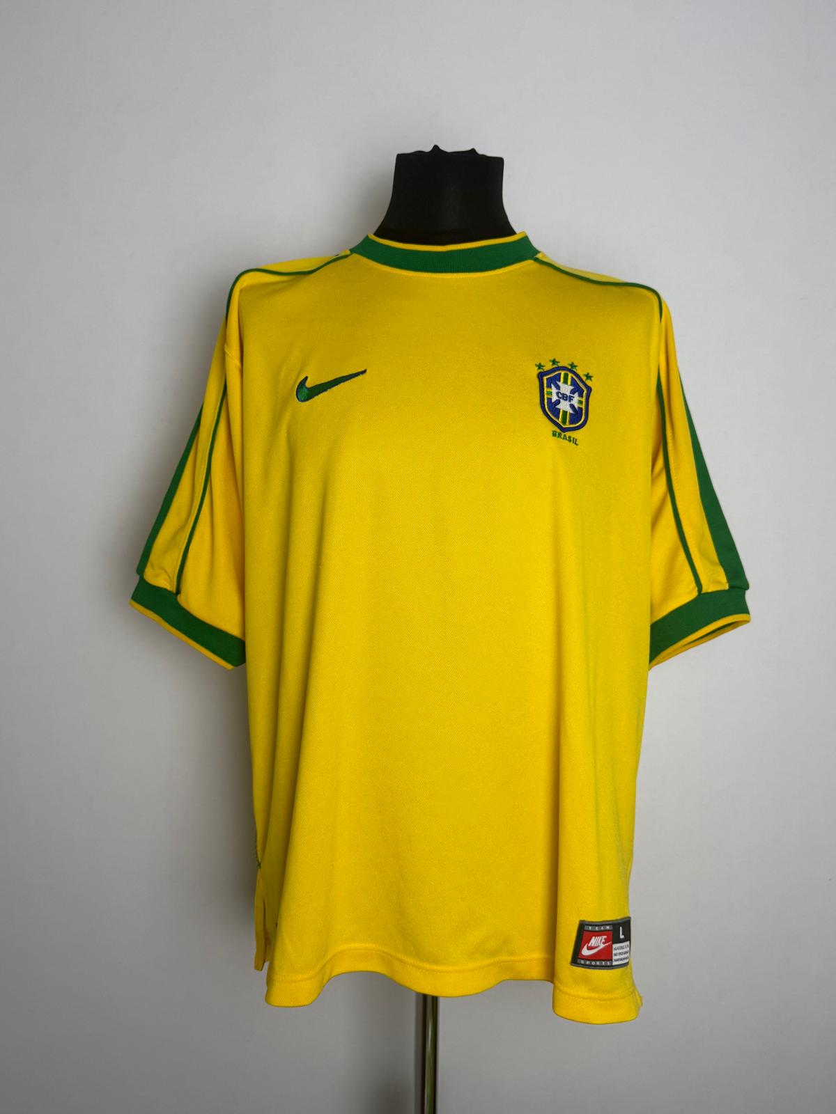 Brazil 1998 Home Shirt — Vintage World Cup Original, Size L
