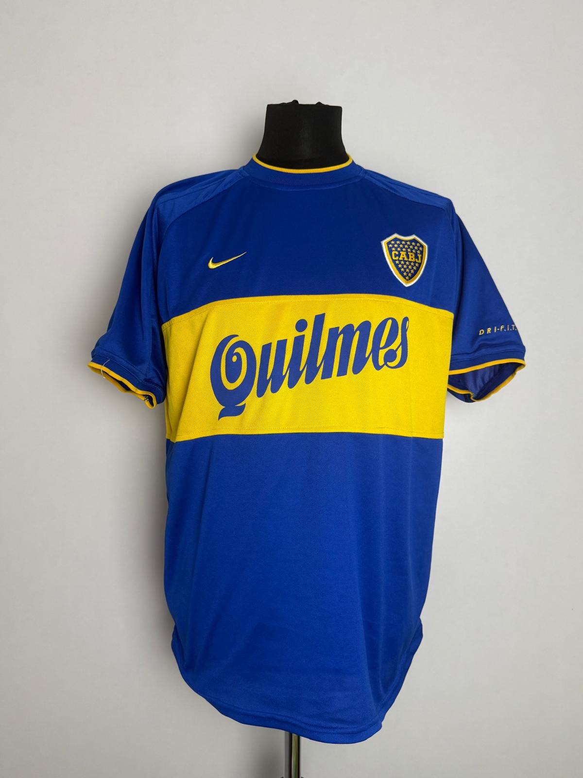 Boca Juniors 2001 Home Shirt — Vintage Original, Size L