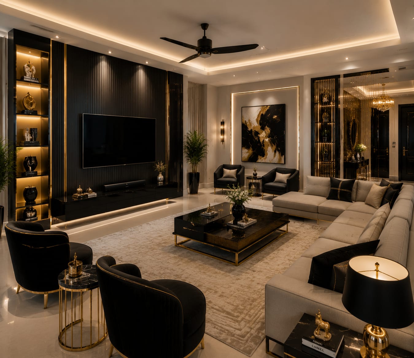 6 Modern Luxury Living Room Ideas with Dramatic Focal Walls