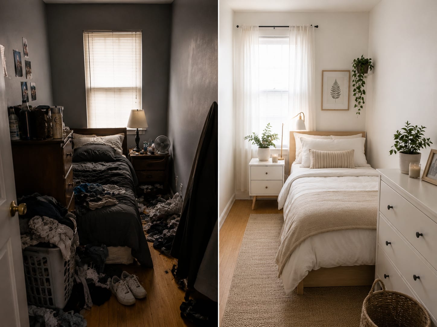 Small Bedroom Makeover: Before and After Transformation Ideas Small Bedroom Makeover: Before and After Transformation Ideas
