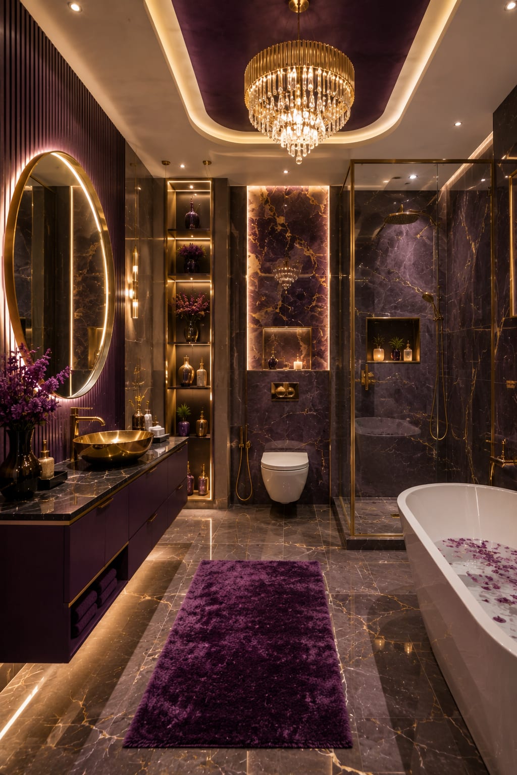 9 Marble and Glam Bathroom Ideas