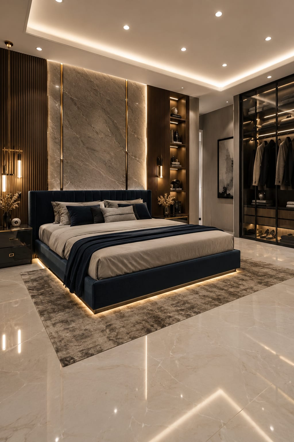 6 Navy and Charcoal Bedroom Ideas