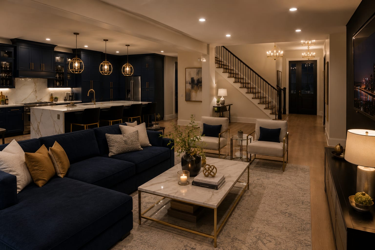 10 Blue, Green and Colourful Living Room Ideas