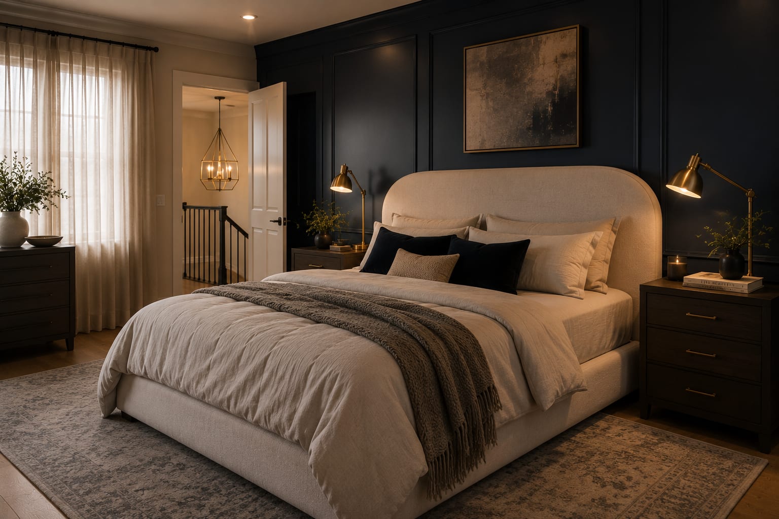 6 Navy and Charcoal Bedroom Ideas