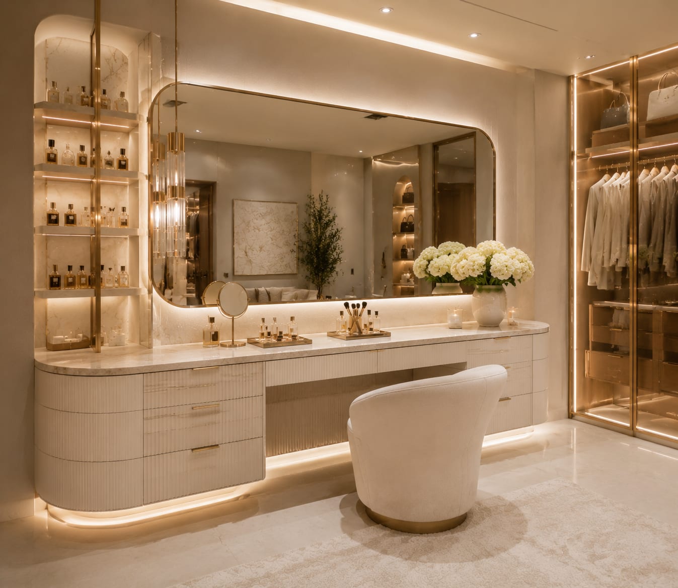 7 Modern Glam Vanity Table Ideas