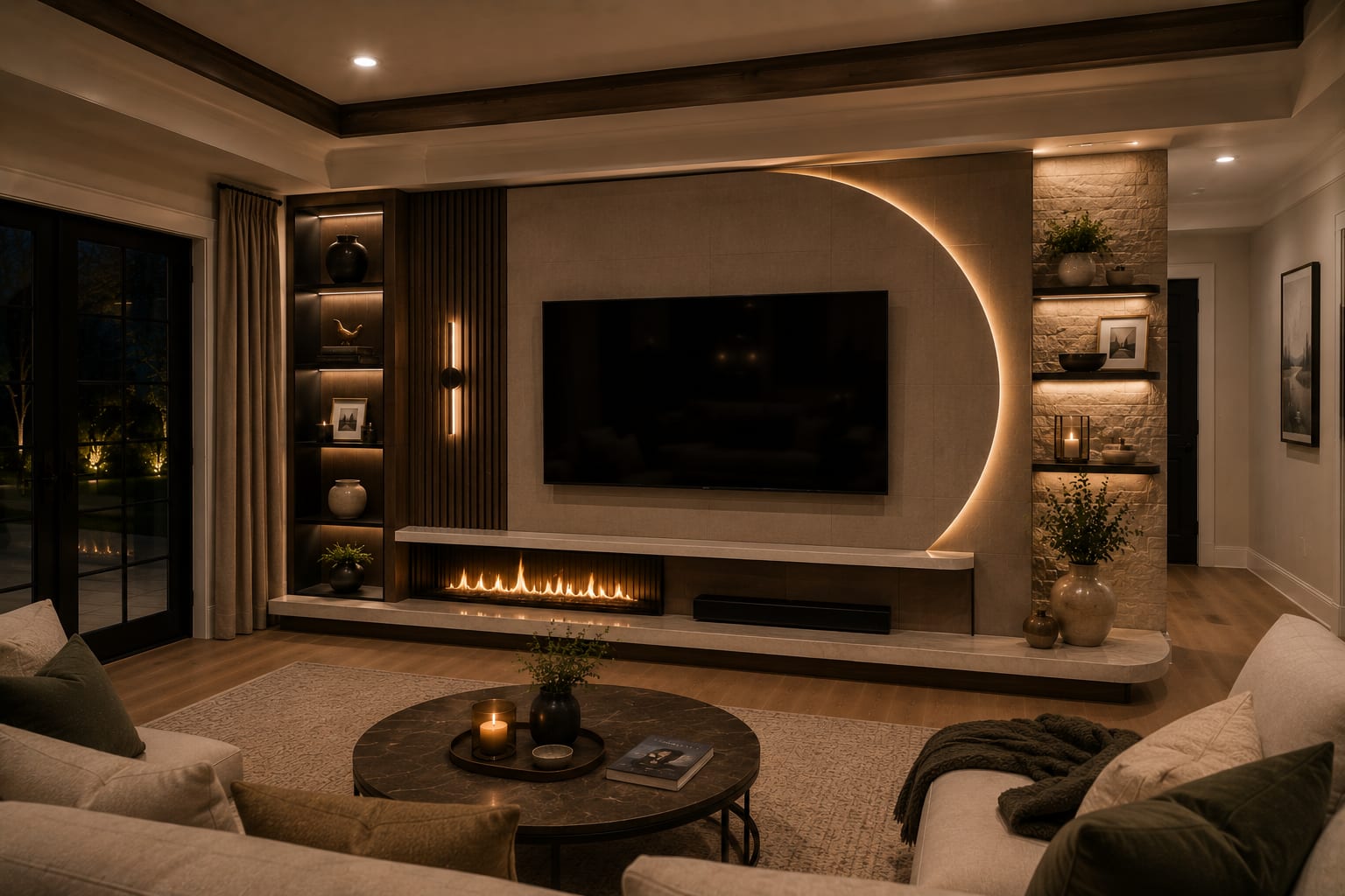 7 Curved TV Wall Design Ideas 7 Curved TV Wall Design Ideas