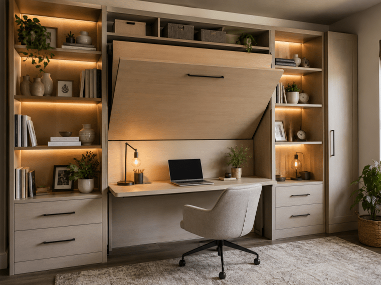Fold-Down Murphy Desk