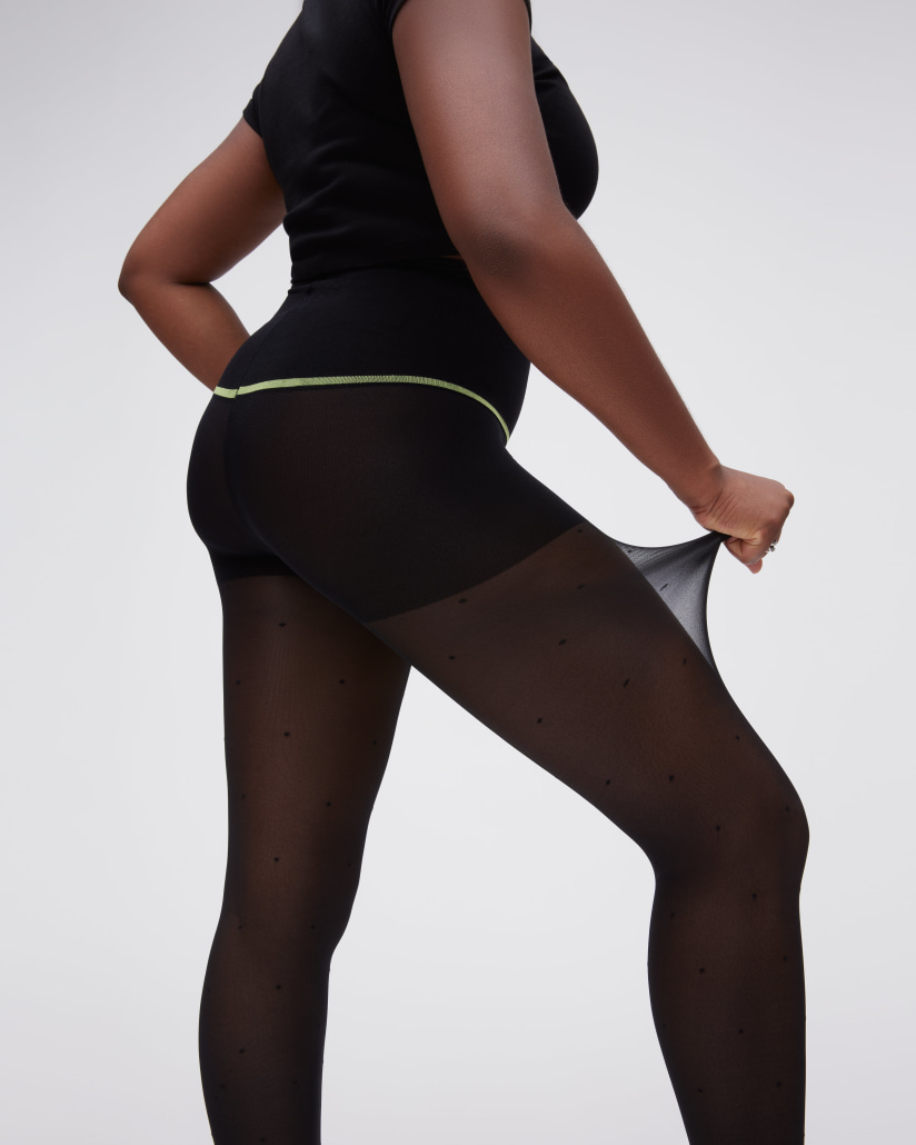 Mini Dot Control Top Super Sheer Rip-Resist Tights