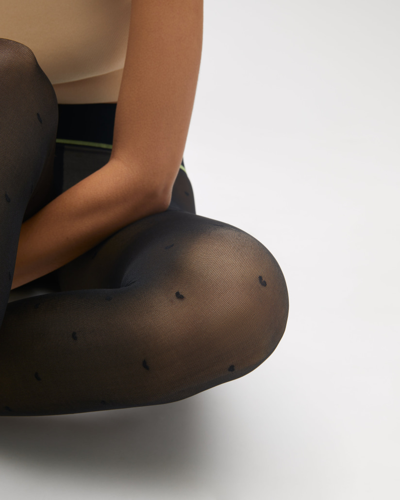 Polka-Dot Classic Sheer Rip-Resist Tights - Sheertex Europe