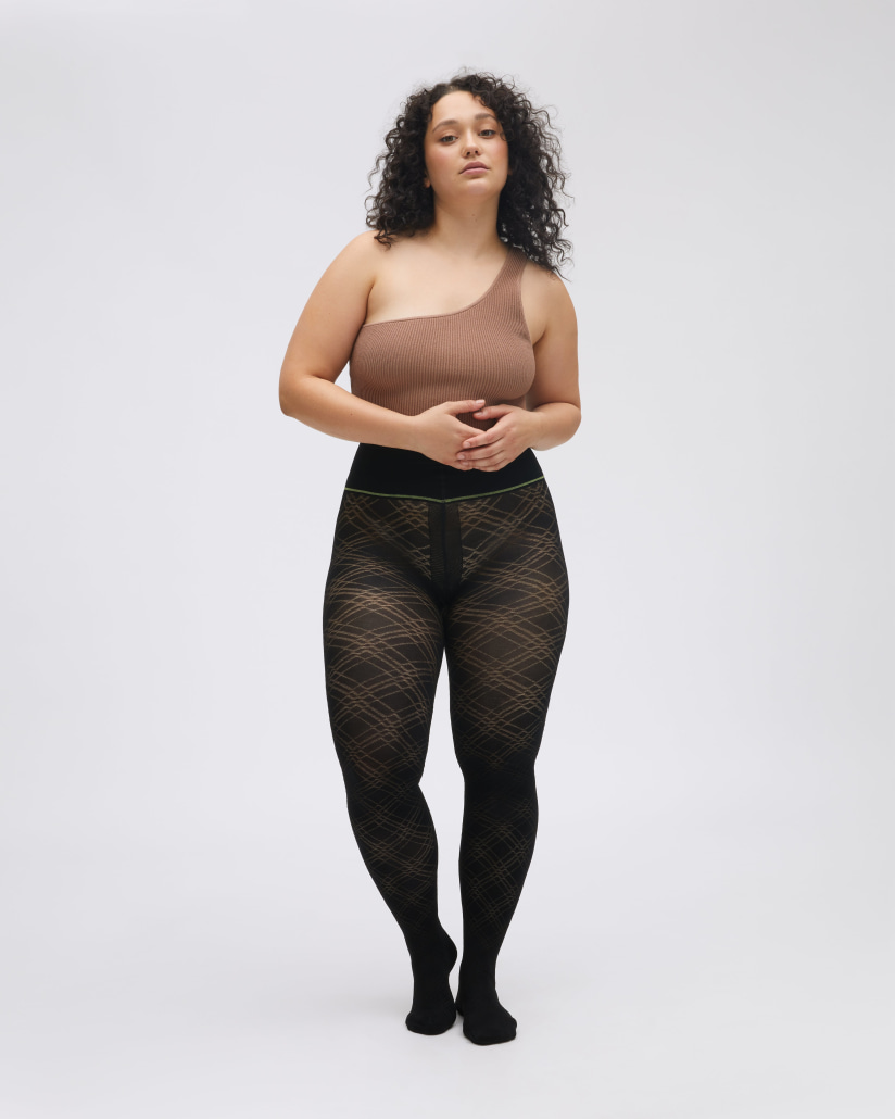 Argyle Semi-Sheer Rip-Resist Tights