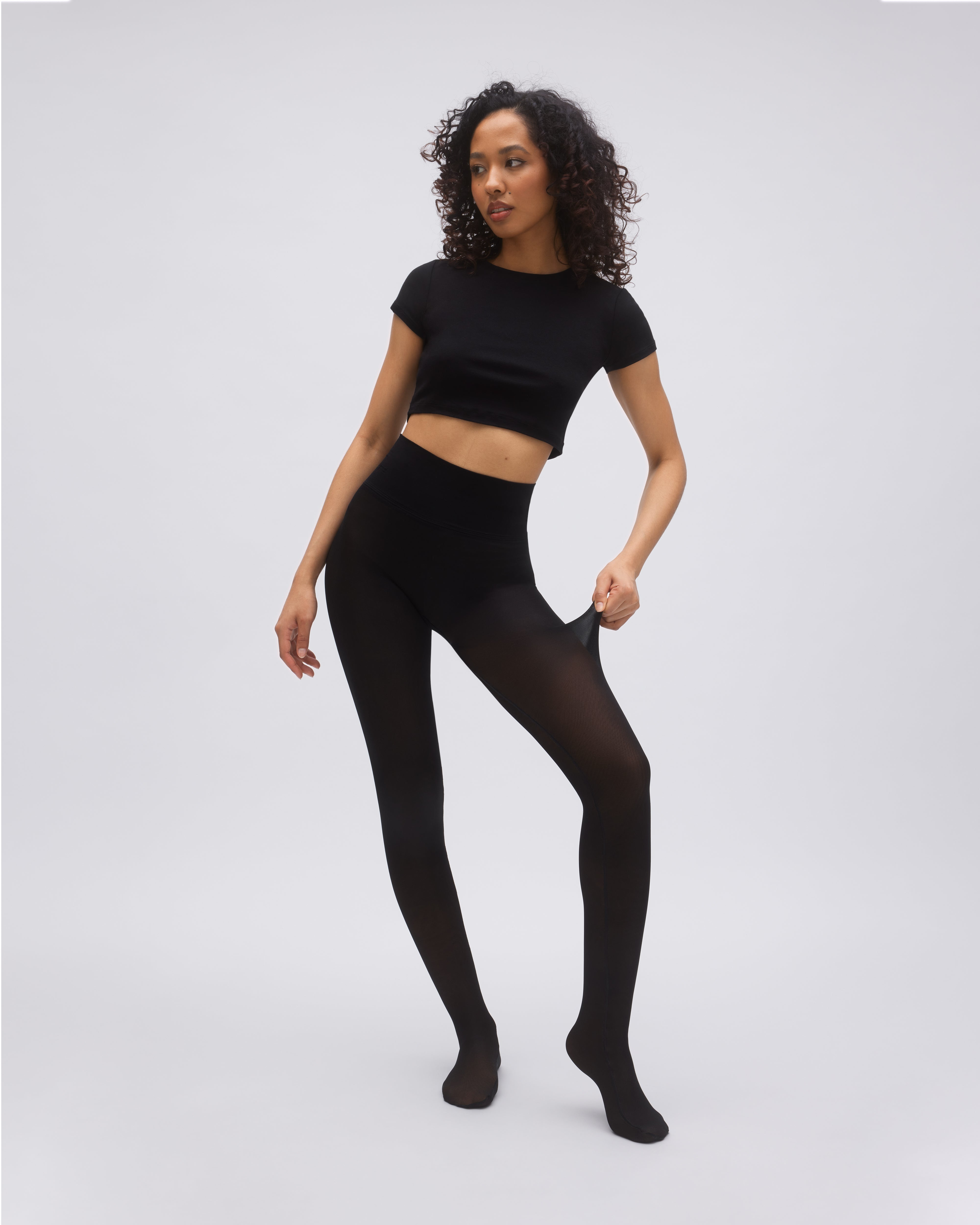  X-CHENG Fleece Lined Tights Sheer Women