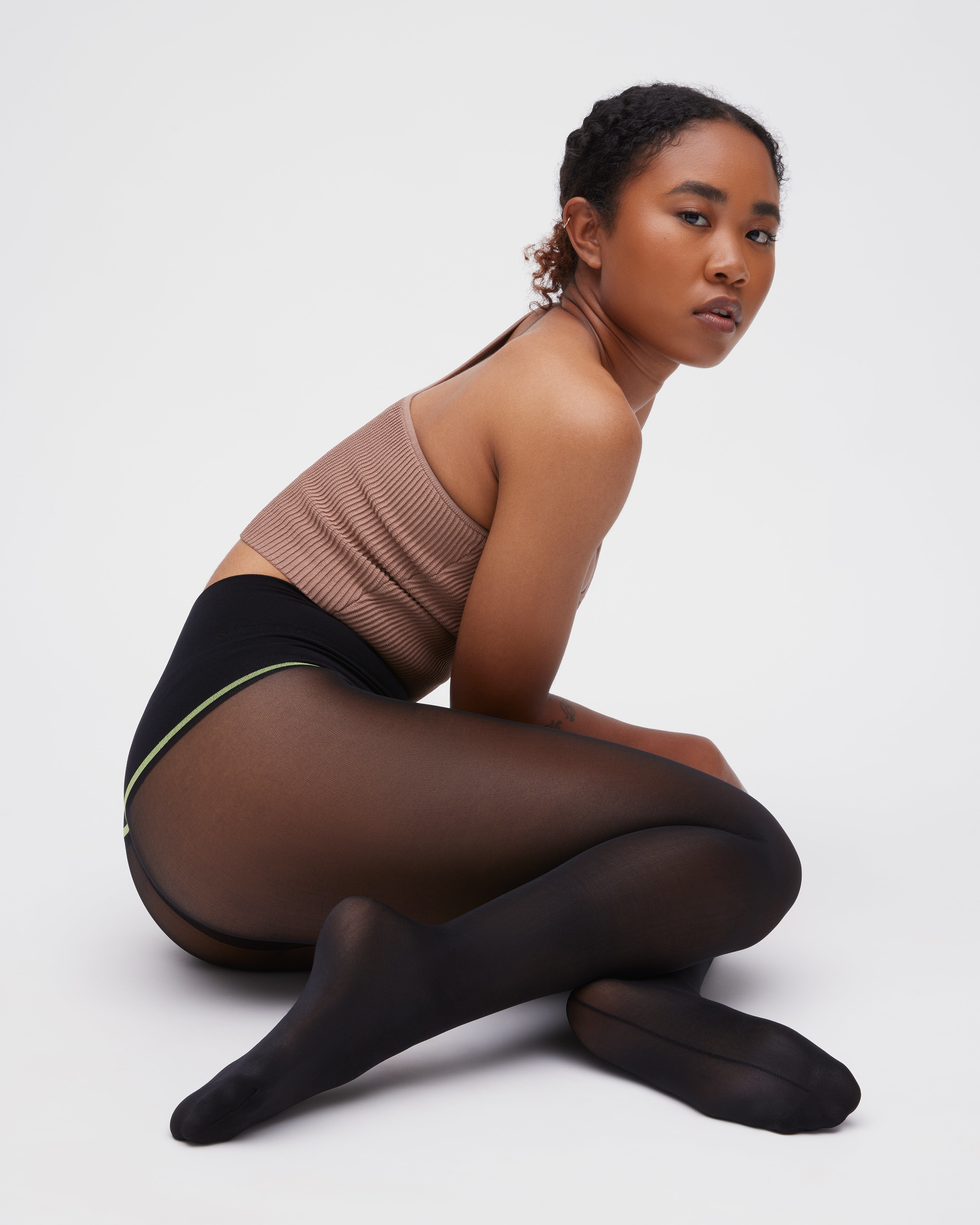 Backseam Super Sheer Rip-Resist Tights - Sheertex