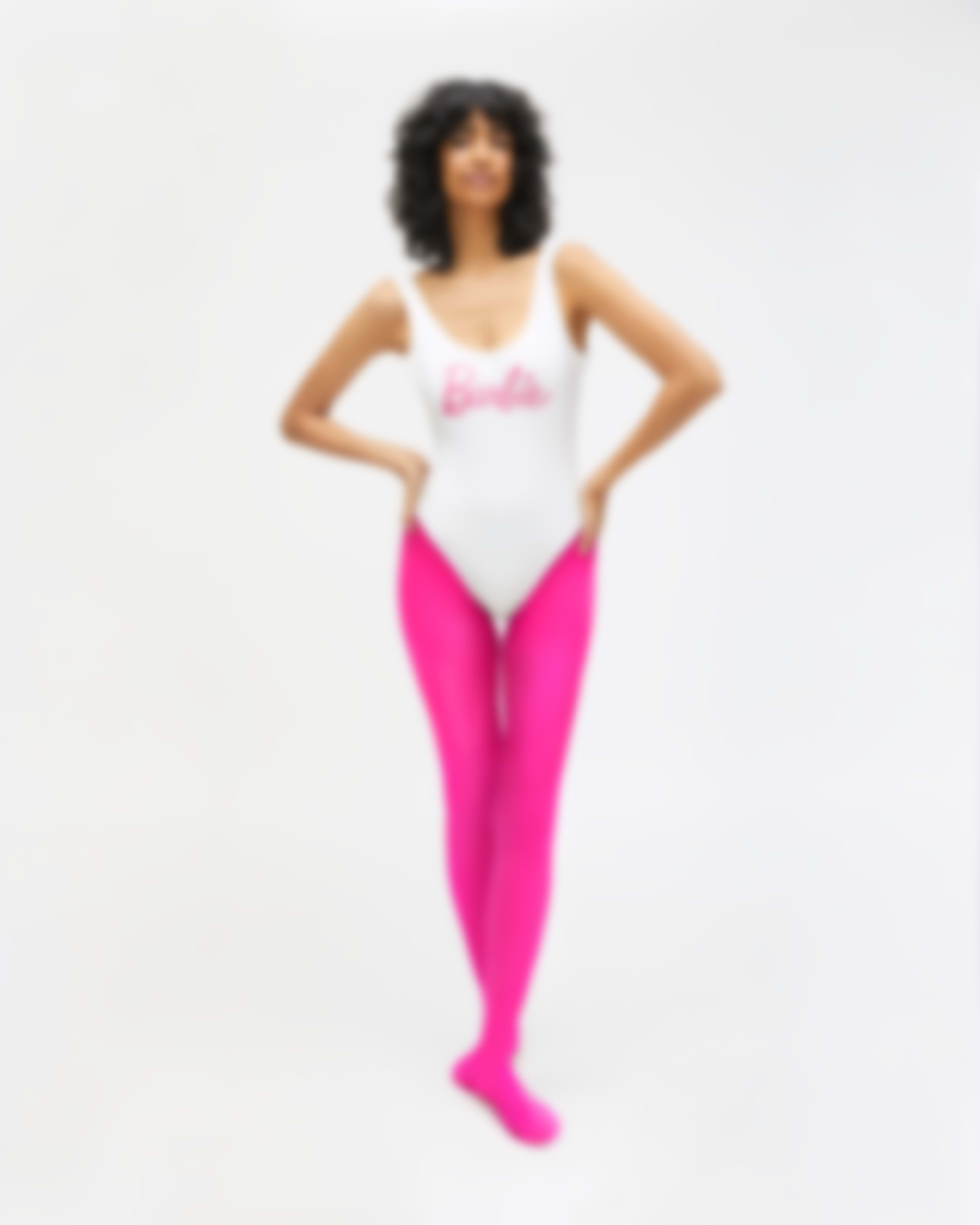 null, Classic Barbie™ Bundle, barbie-white-logo-bodysuit-kit, sheertex, product image, unbreakable tights, model